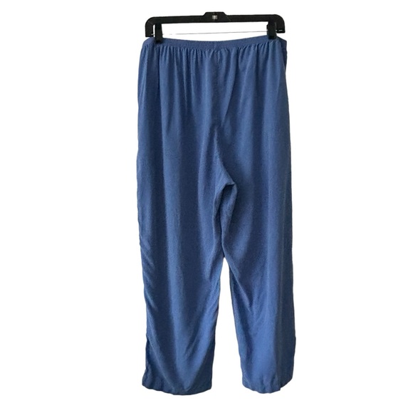 Go Silk washable silk pants women's plus sz 1X blue elastic waist comform relax - Picture 3 of 11